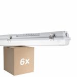 Mehrfachpackung 6x Ledvance LED Feuchtigkeitsdicht Gehäuse MT Gen 3 IP65 | Geeignet für 2x120cm LED Röhre