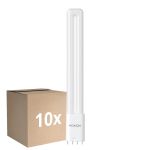 Mehrfachpackung 10x Noxion Lucent PL-L LED 11.9W 1500lm - 840 Kaltweiß | 4-Pins - Ersatz Für 24W