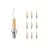 Mehrfachpackung 10x Noxion Lucent LED E14 Gebogene Spitze Kerze Fadenlampe Klar 4.5W 470lm - 827 Extra Warmweiß | Dimmbar - Ersatz für 40W