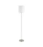 Eglo Stehlampe Pasteri Stahl Satin-Nickel Weiß | IP20 - Geeignet für 1x E27 