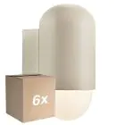 Mehrfachpackung 6x Nordlux Heka Wandleuchte Aluminium Sanded |IP54 - Geeignet für E27