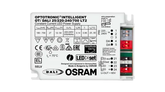 LED-Treiber von Osram Abbildung eines LED-Treibers von Osram